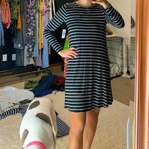 Women’s S Black and White striped old navy dress